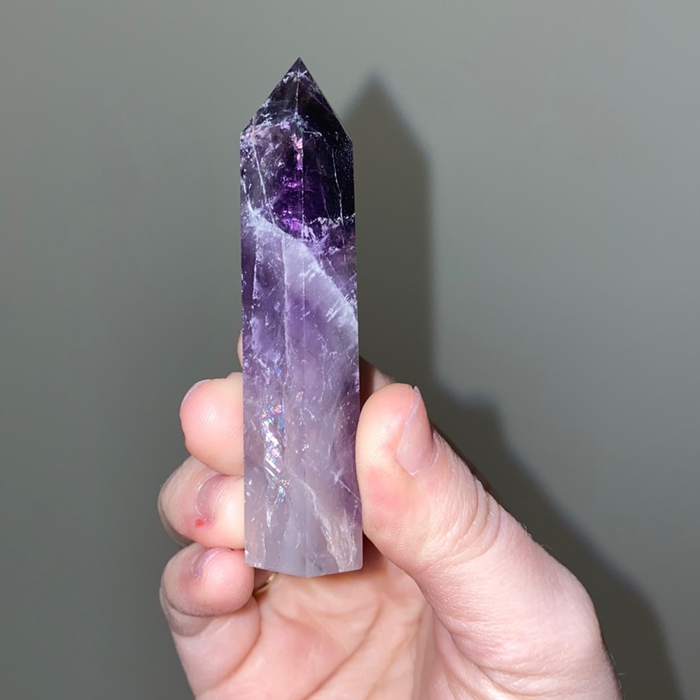 3in tall x .5in depth Amethyst mini tower